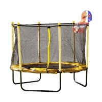 Trambulina 140 cm cu cos baschet Chipolino Sporty Yellow