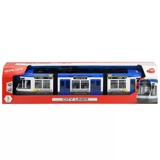 Tramvai Dickie Toys City Liner Albastru Tramvai Dickie Toys City Liner Albastru