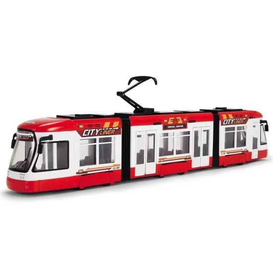 Tramvai Dickie Toys City Liner Rosu Tramvai Dickie Toys City Liner Rosu