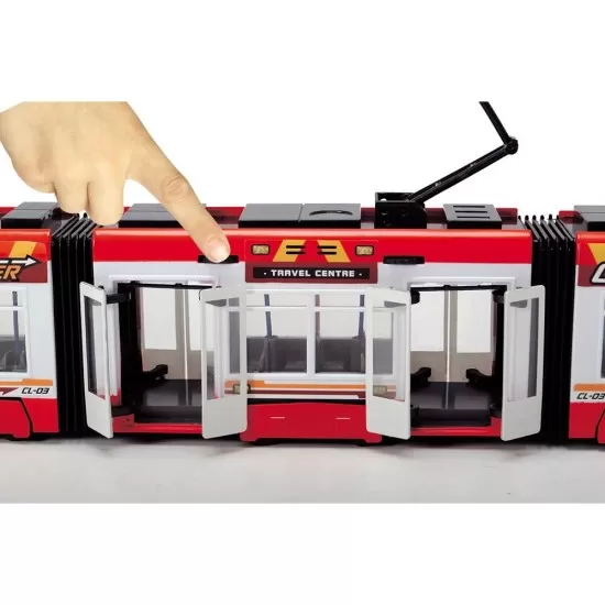 Tramvai Dickie Toys City Liner Rosu Tramvai Dickie Toys City Liner Rosu