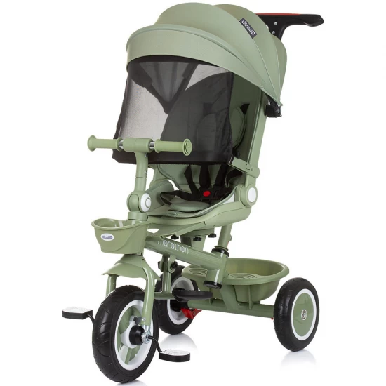 Tricicleta copii cu sezut rotativ si copertina detasabila Chipolino Marathon Pastel Green