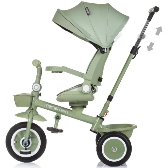 Tricicleta copii cu sezut rotativ si copertina detasabila Chipolino Marathon Pastel Green