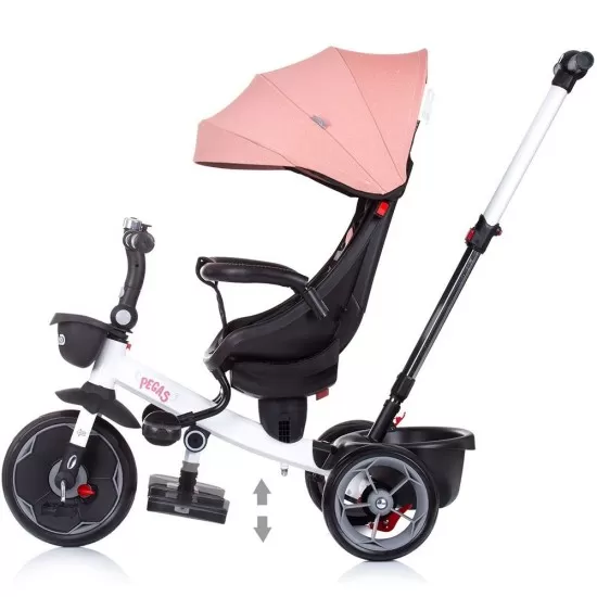 Tricicleta Chipolino Pegas cu sezut reversibil Blush