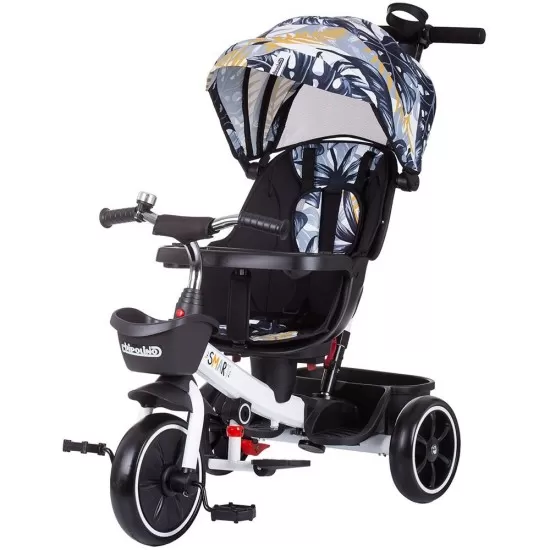 Tricicleta Chipolino Smart cu sezut reversibil black white Tricicleta Chipolino Smart cu sezut reversibil black white
