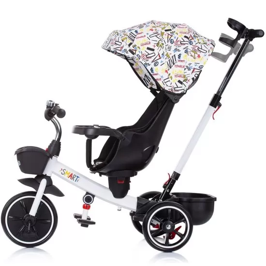 Tricicleta Chipolino Smart cu sezut reversibil white Tricicleta Chipolino Smart cu sezut reversibil white