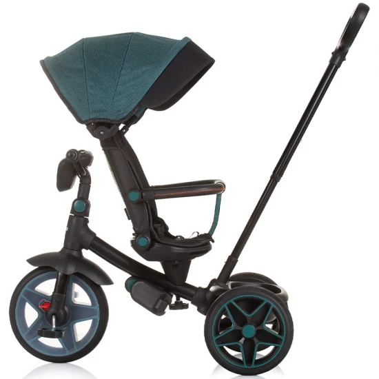 Tricicleta cu copertina si sezut reversibil Chipolino Derby Teal Tricicleta cu copertina si sezut reversibil Chipolino Derby Teal