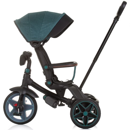 Tricicleta cu copertina si sezut reversibil Chipolino Derby Teal Tricicleta cu copertina si sezut reversibil Chipolino Derby Teal