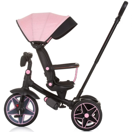 Tricicleta cu copertina si sezut reversibil Chipolino Derby Flamingo Tricicleta cu copertina si sezut reversibil Chipolino Derby Flamingo
