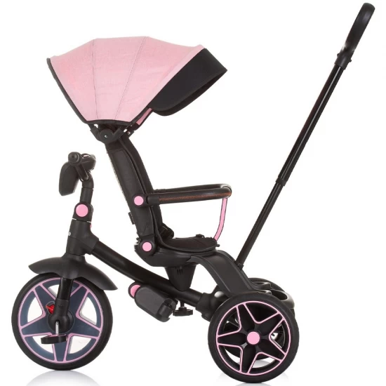 Tricicleta cu copertina si sezut reversibil Chipolino Derby Flamingo Tricicleta cu copertina si sezut reversibil Chipolino Derby Flamingo