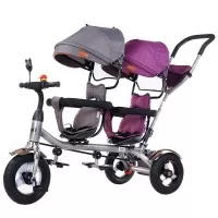 Tricicleta gemeni Chipolino 2Play Lilac Platinum