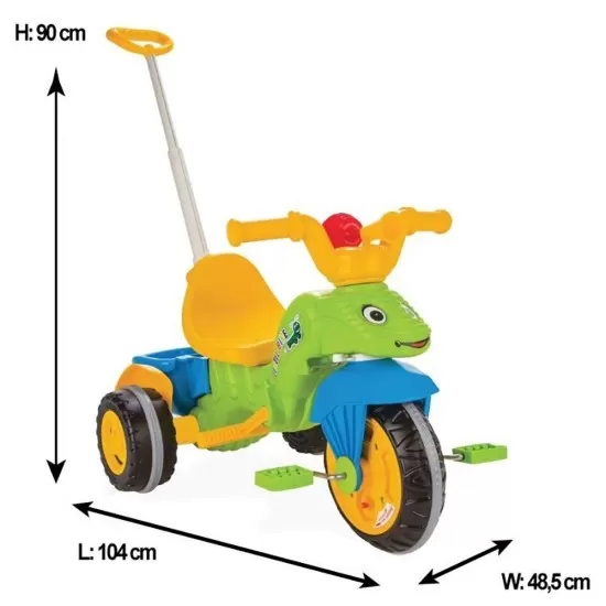 Tricicleta pentru copii Pilsan Caterpillar Orange cu maner