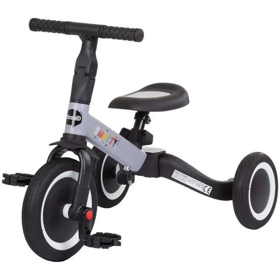 Tricicleta si bicicleta Chipolino Smarty 2 in 1 Grey