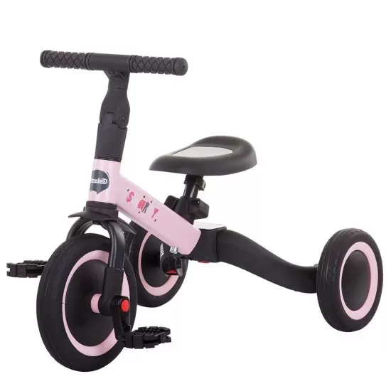 Tricicleta si bicicleta Chipolino Smarty 2 in 1 Light Pink