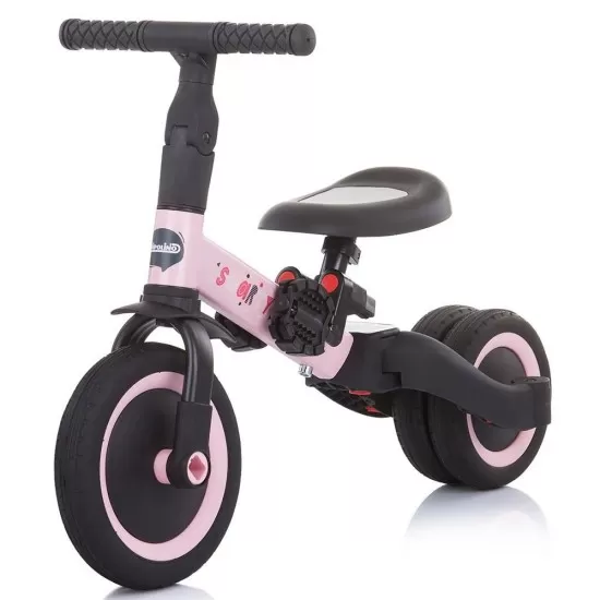 Tricicleta si bicicleta Chipolino Smarty 2 in 1 Light Pink