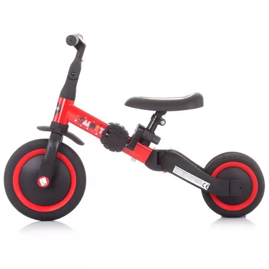 Tricicleta si bicicleta Chipolino Smarty 2 in 1 Red