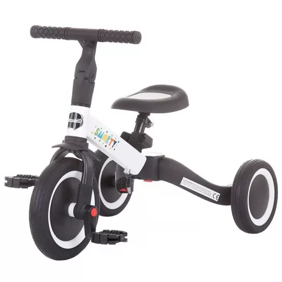 Tricicleta si bicicleta Chipolino Smarty 2 in 1 White