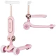Trotineta copii cu ghidon reglabil si roti cu lumini Chipolino Bloomi Pink