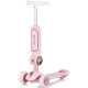 Trotineta copii cu ghidon reglabil si roti cu lumini Chipolino Bloomi Pink