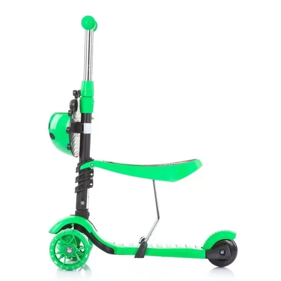 Trotineta Chipolino Kiddy Evo 3 in 1 cu maner Lime Trotineta Chipolino Kiddy Evo 3 in 1 cu maner Lime