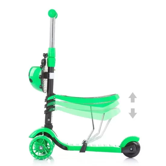 Trotineta Chipolino Kiddy Evo 3 in 1 cu maner Lime Trotineta Chipolino Kiddy Evo 3 in 1 cu maner Lime