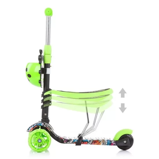 Trotineta Chipolino Kiddy Evo Green Graffiti Trotineta Chipolino Kiddy Evo Green Graffiti
