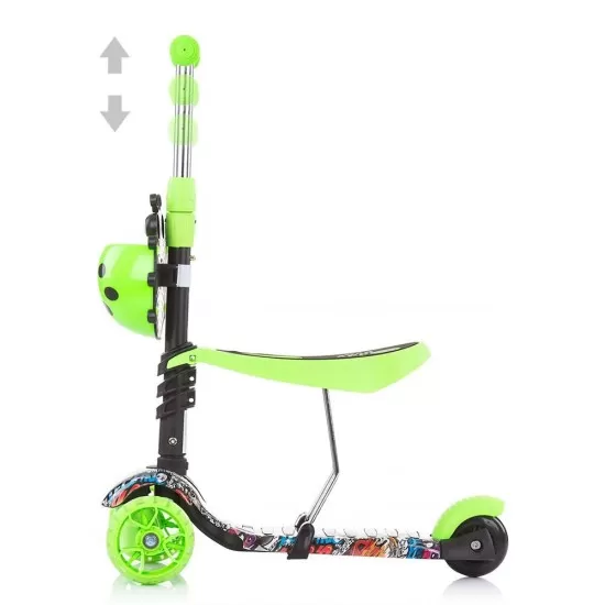 Trotineta Chipolino Kiddy Evo Green Graffiti Trotineta Chipolino Kiddy Evo Green Graffiti
