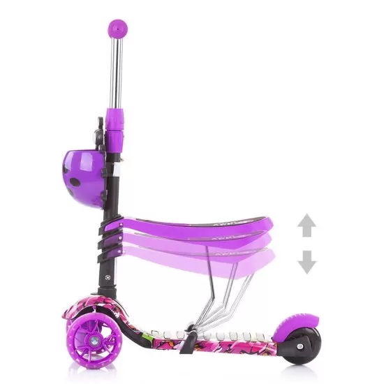 Trotineta Chipolino Kiddy Evo Purple Graffiti