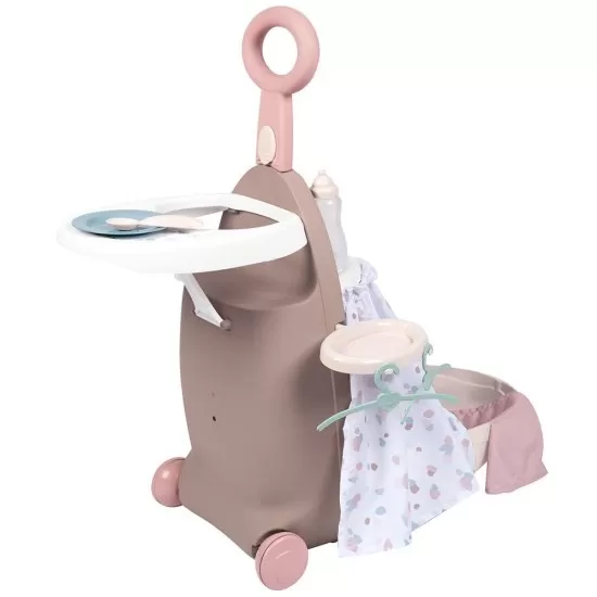 Valiza multifunctionala pentru papusi Smoby Baby Nurse 3 in 1 maro Valiza multifunctionala pentru papusi Smoby Baby Nurse 3 in 1 maro