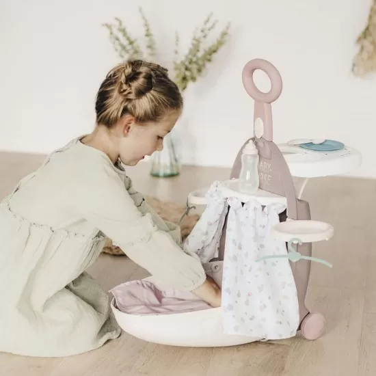 Valiza multifunctionala pentru papusi Smoby Baby Nurse 3 in 1 maro Valiza multifunctionala pentru papusi Smoby Baby Nurse 3 in 1 maro