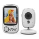 Video monitor cu redare muzica, senzor de temperatura si vedere nocturna Chipolino Polaris Silver