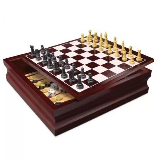 Set 10 jocuri Spin Master in cutie de lemn