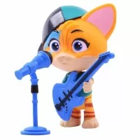 Figurina 44 de Pisici Lampo 7 cm cu microfon si chitara