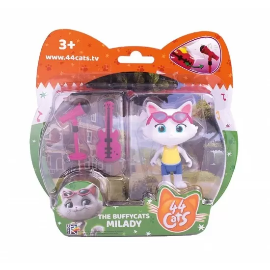 Figurina 44 de Pisici Milady cu microfon si chitara bass