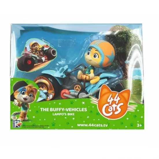 Figurina 44 de Pisici Lampo 8 cm cu motocicleta Figurina 44 de Pisici Lampo 8 cm cu motocicleta