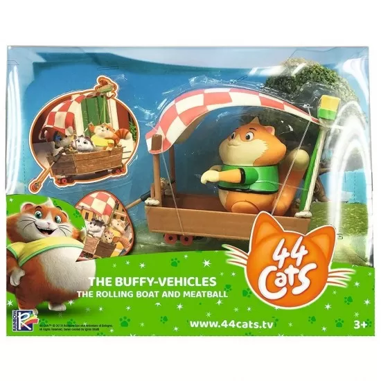 Figurina 44 de Pisici Meatball 8 cm cu barcuta Figurina 44 de Pisici Meatball 8 cm cu barcuta