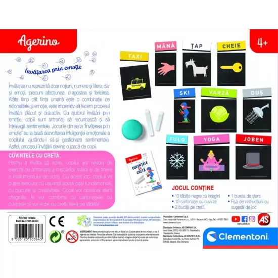Joc educativ Agerino - Cuvintele cu creta