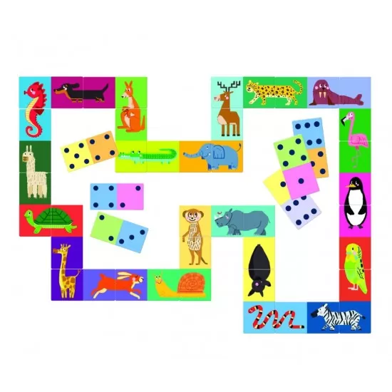 Joc educativ Agerino Domino - Animalute si numere Joc educativ Agerino Domino - Animalute si numere