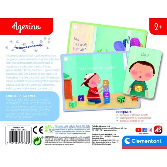 Joc educativ Agerino - Emotiile pe fata mea