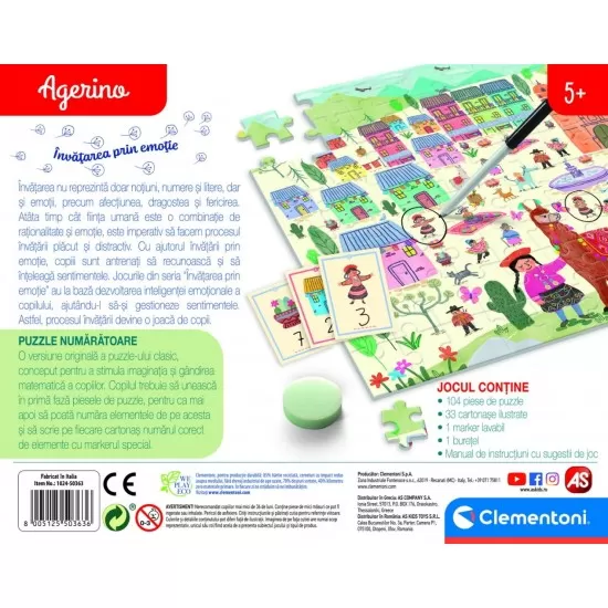 Joc Agerino puzzle numaratoare 104 piese