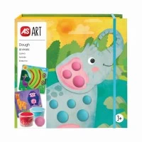 Set creativ As Art cu cartonase animale si 7 borcanase de plastilina