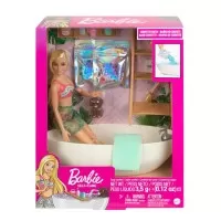 Set de joaca Barbie Self-Care cu cada de baie si confetti