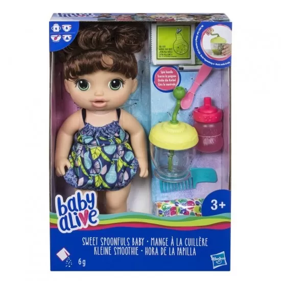 Papusa bruneta Baby Alive Sweet Spoonfuls Papusa bruneta Baby Alive Sweet Spoonfuls
