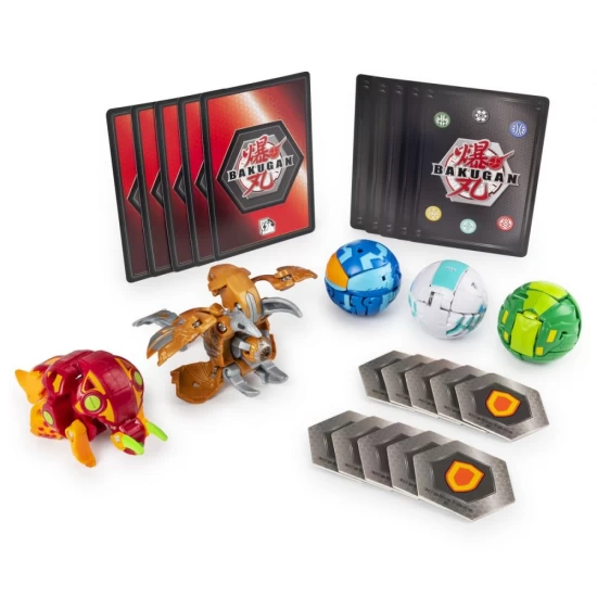 Set de lupta cu 5 bile Aurelus Cloptor si Pyrus Trhyno Bakugan