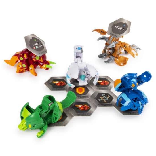 Set de lupta cu 5 bile Aurelus Cloptor si Pyrus Trhyno Bakugan