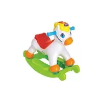 Ponei balansoar 2 in 1 cu sunete si lumini Hola Toys