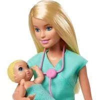Set de joaca Barbie cu papusa doctor pediatru