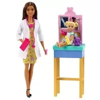 Set Barbie Cariere cu papusa doctor pediatru satena