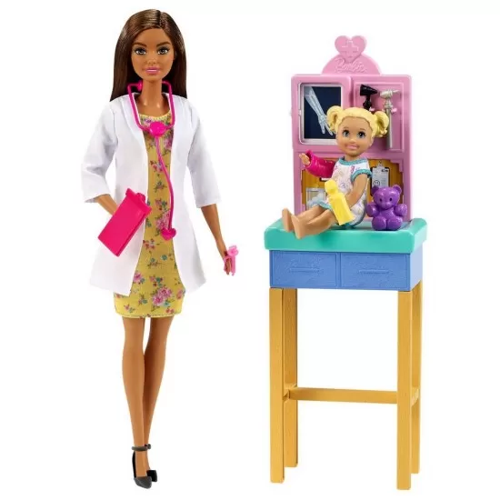 Set Barbie Cariere cu papusa doctor pediatru satena Set Barbie Cariere cu papusa doctor pediatru satena