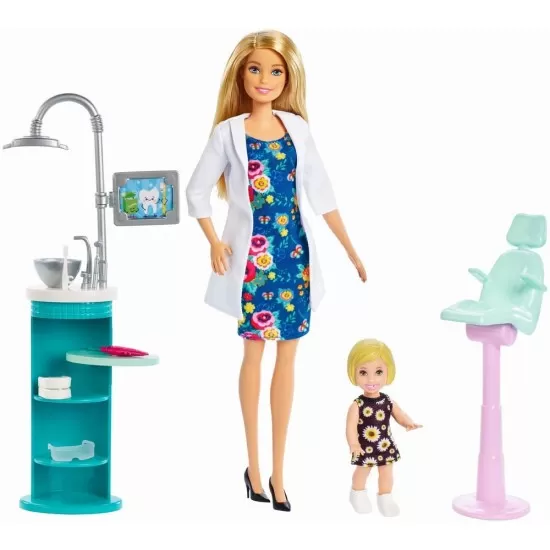 Set de joaca papusa Barbie Medic Stomatolog Set de joaca papusa Barbie Medic Stomatolog