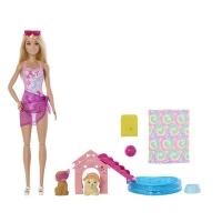 Set de joaca Barbie Color Change - Petrecerea catelusului la piscina